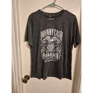 Johnny Cash Man in Black T-shirt-Size L-NWOT